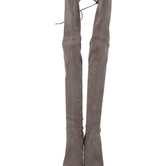 Stuart Weitzman highland boot gray suede size 8 - Picture 2 of 4